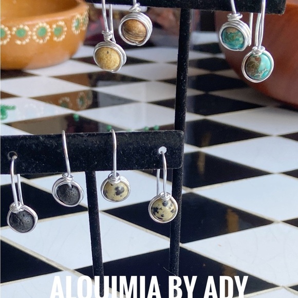 Alquimia Silver and Stone Earrings Set - Picture 1 of 1